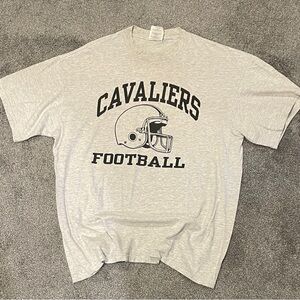 Vintage Jerzees Gray Cavaliers Football T-Shirt
